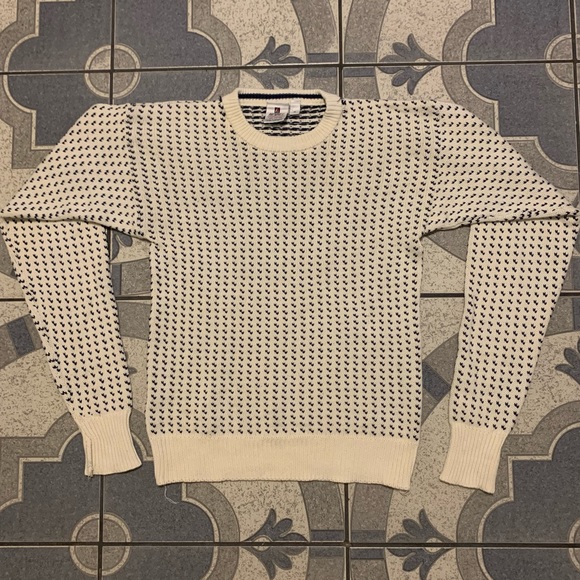 Vintage Norsport Cotton Knit Crewneck Sweater Sz M - Picture 1 of 4